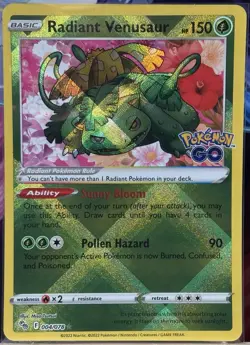 Pokemon - Radiant Venusaur 004/078 - Pokemon Go Radiant Rare - NM - Image 1
