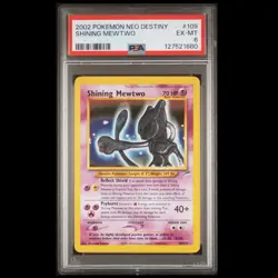 Pokemon Shining Mewtwo Holo 109/105 Neo Destiny 2002 PSA 6 - Image 1