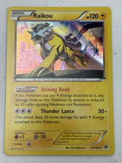 Pokemon Raikou Holo Holo Rare XY - BREAKthrough 55/162 NM - Image 1