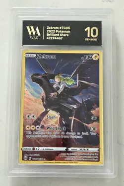 Zekrom TG05/TG30 Pokemon Brilliant Stars WAG Gem Mint 10 💎 Tcg Slab - Image 1