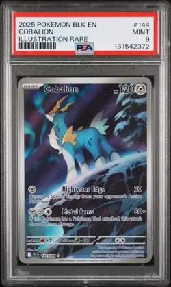 PSA 9 COBALION 144/086 ILLUSTRATION RARE BLACK BOLT POKEMON 😍 - Image 1