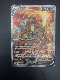 Pokemon TCG Entei V Crown Zenith: Galarian Gallery GG36/GG70 Holo Ultra Rare - Image 1