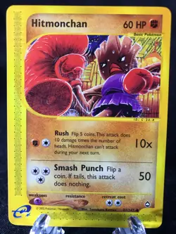 Hitmonchan 081/147 Aquapolis Common Pokemon TCG NM Never Played - Image 1