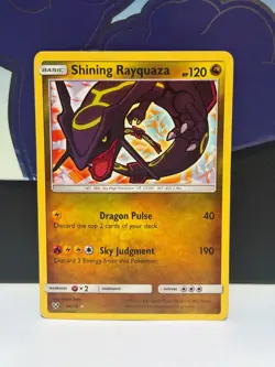 Pokemon TCG Shining Rayquaza 56/73 Shining Legends Holo Lightly Played - Image 1