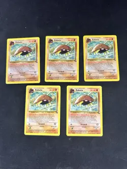 LOT 5 1999 Pokemon Kabuto Fossil 50/62 LP-MP - Image 1