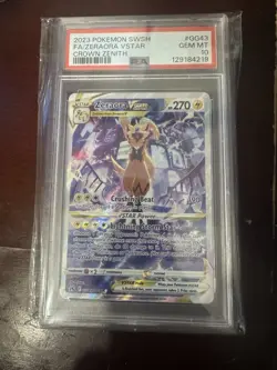2023 Pokemon SWSH FA Zeraora VSTAR Crown Zenith #GG43 PSA 10 GEM MT - Image 1