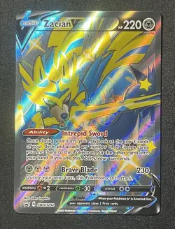 Pokemon TCG - Zacian V (Shiny) SWSH292 Black Star Promo - Sword & Shield - NM - Image 1