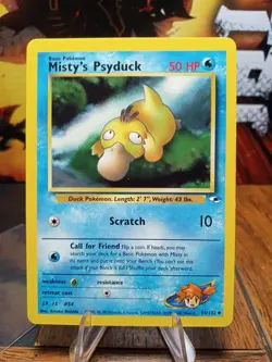 2000 Pokemon Gym Heroes Misty's Psyduck #54 Extremely LP - Image 1