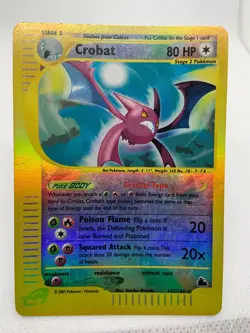 Crobat 147/144 Skyridge Reverse Holo Secret Rare Pokemon - Image 2