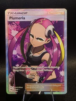 Pokemon TCG Plumeria Full Art Ultra Rare Card SM Burning Shadows 145/147 - Image 1