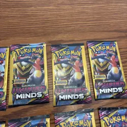 Lot of 10 Pokemon Unified Minds Sun & Moon 3 Card Mini Booster Packs - Image 3