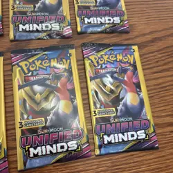 Lot of 10 Pokemon Unified Minds Sun & Moon 3 Card Mini Booster Packs - Image 4
