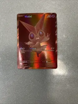 Victini 172/086 SV: Black Bolt Holo Red Black White Rare Pokemon Card (NM) - Image 1