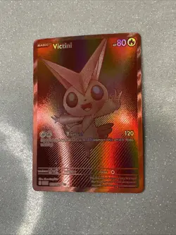 Victini 172/086 SV: Black Bolt Holo Red Black White Rare Pokemon Card (NM) - Image 2
