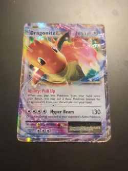 Pokemon XY Evolutions Dragonite EX Rare 72/108 Holo Card 2016 - DMG - Image 1