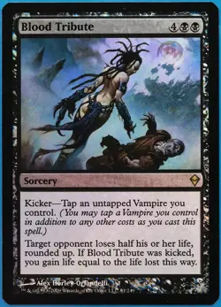 Blood Tribute FOIL Zendikar NM Black Rare MAGIC MTG CARD (ID# 507926) ABUGames - Image 1