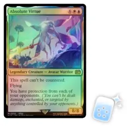 FOIL ABSOLUTE VIRTUE (FINAL FANTASY PRERELEASE) Final Fantasy FIN Magic MTG CARD - Image 1