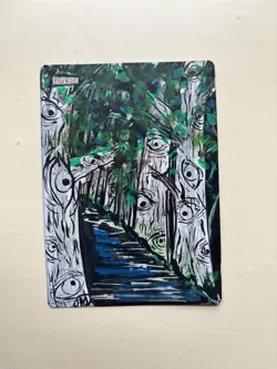 Magic The Gathering, Custom MTG Land Alter: FOREST. Hand Painted Card Alter - Image 1