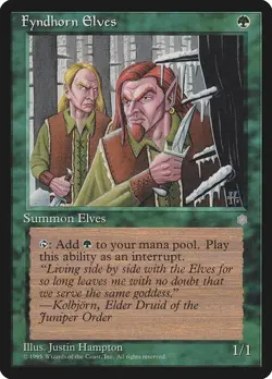 Fyndhorn Elves NM/M Ice Age Green Creature Mtg Magic English Regular - Image 1