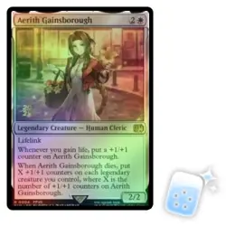 FOIL AERITH GAINSBOROUGH (FINAL FANTASY PRERELEASE) Final Fantasy FIN Magic MTG - Image 1