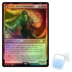 FOIL CLIVE, IFRIT'S DOMINANT (FINAL FANTASY PRERELEASE) Final Fantasy FIN MTG - Image 1