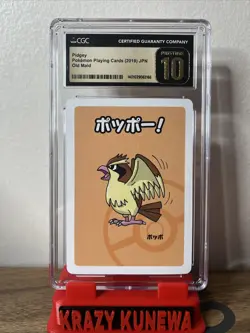 Pidgey Japanese Pokemon Old maid CGC Pristine 10 141029082166 - Image 1