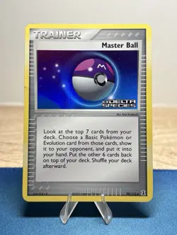 Master Ball 99/113 Ex Delta Species Trainer Reverse Foil Holo Stamped Pokemon MP - Image 1