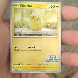 Pokemon Pikachu 214 Promo Basic 60 HP Scarlet & Violet Kazuki Minami Regular - Image 1