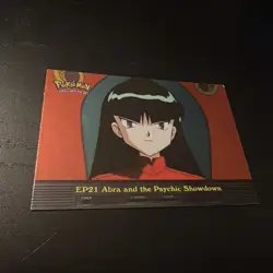 2000 Topps Pokemon TV #EP21 Abra and the Psychic Showdown Foil Lp - Image 2
