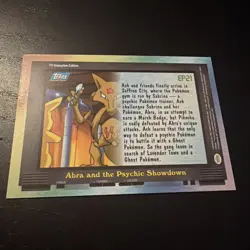 2000 Topps Pokemon TV #EP21 Abra and the Psychic Showdown Foil Lp - Image 5