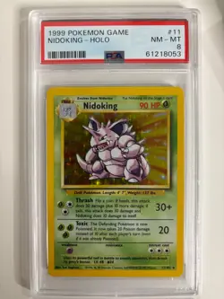 1999 Pokemon TCG Base Set Nidoking-Holo #11/102 PSA 8 NM - MT - Image 4