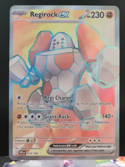 Regirock ex 214/182 Ultra Rare Holo Pokemon 2025 Destined Rivals NM - Image 1