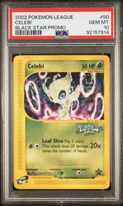 Pokemon League Promo Black Star #50 Celebi - PSA 10 Gem Mint (2002) - Image 1