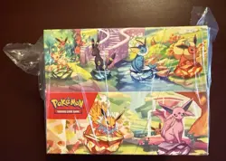 1 box Pokemon TCG PRISMATIC EVOLUTIONS Pokemon 8 Mini sealed Tins open display - Image 1