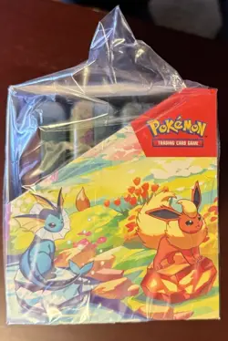 1 box Pokemon TCG PRISMATIC EVOLUTIONS Pokemon 8 Mini sealed Tins open display - Image 5