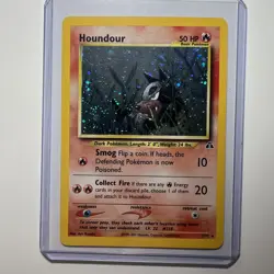 Pokemon TCG Houndour with SWIRL 5/75 Holo Unlimited Neo Discovery NM - Image 1