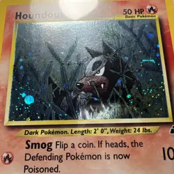 Pokemon TCG Houndour with SWIRL 5/75 Holo Unlimited Neo Discovery NM - Image 3