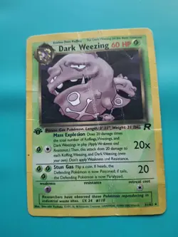 Pokemon - Dark Weezing - 31/82 - (Non-Holo)Rare - Team Rocket - Severly Damaged - Image 1