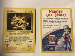 Electabuzz Pokemon WB Gold Stamp #2 1999 First Movie Black Star Promo and Insert - Image 1