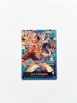 One Piece TCG Card Ace & Newgate ST22-001 Leader Starter Deck ST22 Blue NM - Image 1