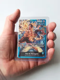 One Piece TCG Card Ace & Newgate ST22-001 Leader Starter Deck ST22 Blue NM - Image 3