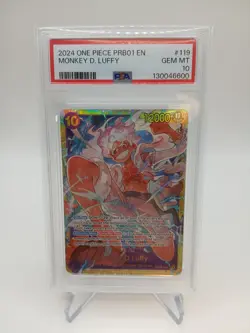 One Piece Monkey D. Luffy PRB01 SEC OP05-119 PSA 10 - Image 1