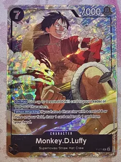 Monkey D.Luffy RARE PREMIUM PROMO ALT ART FOIL P-075 ONE PIECE TCG NEAR MINT NM - Image 1