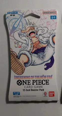One Piece AWAKENING OF THE NEW ERA English Sleeved Booster Pack Sealed 12-Cards - Image 1
