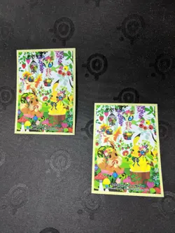 Pokemon Card Game Deck Shield Sleeve 2 Sheet Pikachu Eevee Celebi Berry’s forest - Image 1