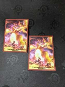 Pokemon Card Game Deck Shield Sleeve 2 Sheets Giant Max Charizard - Image 1