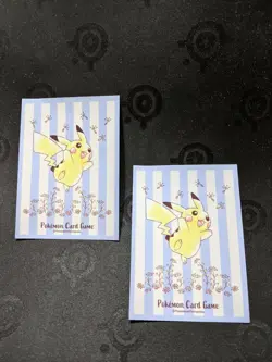 Pokemon Card Game Deck Shield Sleeve 2 Sheets Pikachu Flowers in full bloom - Image 1
