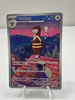 Pokemon Card TCG: Watchog #153/086 White Flare Illustration Rare (IR) Card NM - Image 1