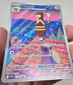 Pokemon Card TCG: Watchog #153/086 White Flare Illustration Rare (IR) Card NM - Image 2