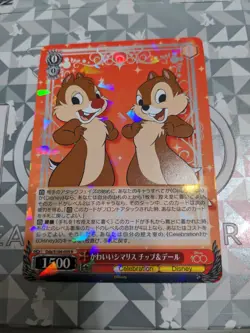 Weiss Schwarz Disney100 Card Japanese Dds/S104-059 R Chip & Dale Holo Mint - Image 1